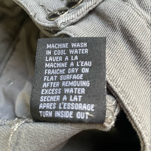 Tripp NYC Gray Skinny Lowrise Jeans Silver Skull Rivets T Pockets Women’s Size 7 - Picture 11 of 12